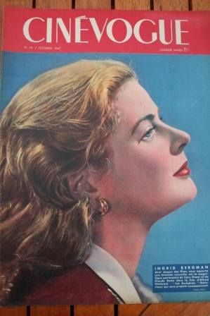 CINEVOGUE magazine side cover Issue 76 7 October 1947