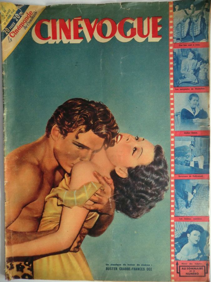 CINEVOGUE magazine side cover Issue 96 27 February 1948