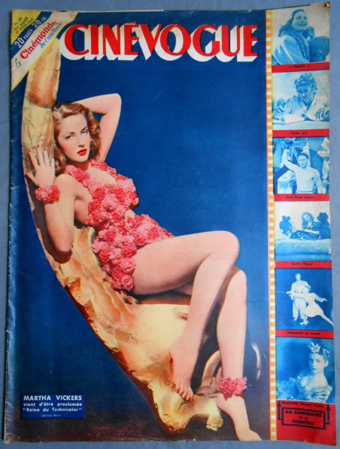 CINEVOGUE magazine side cover Issue 99 19 March 1948