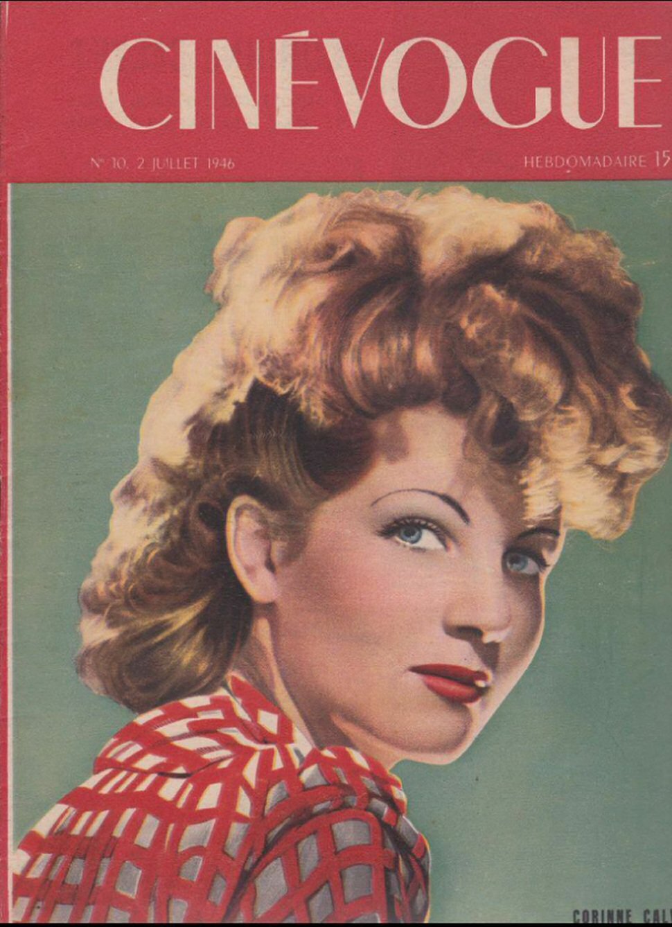CINEVOGUE magazine side cover Issue 10  July 1946