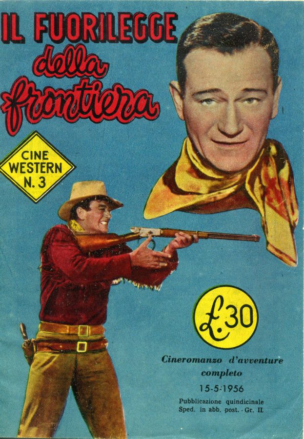CINE WESTERN magazine side cover Issue 3 15 May 1956