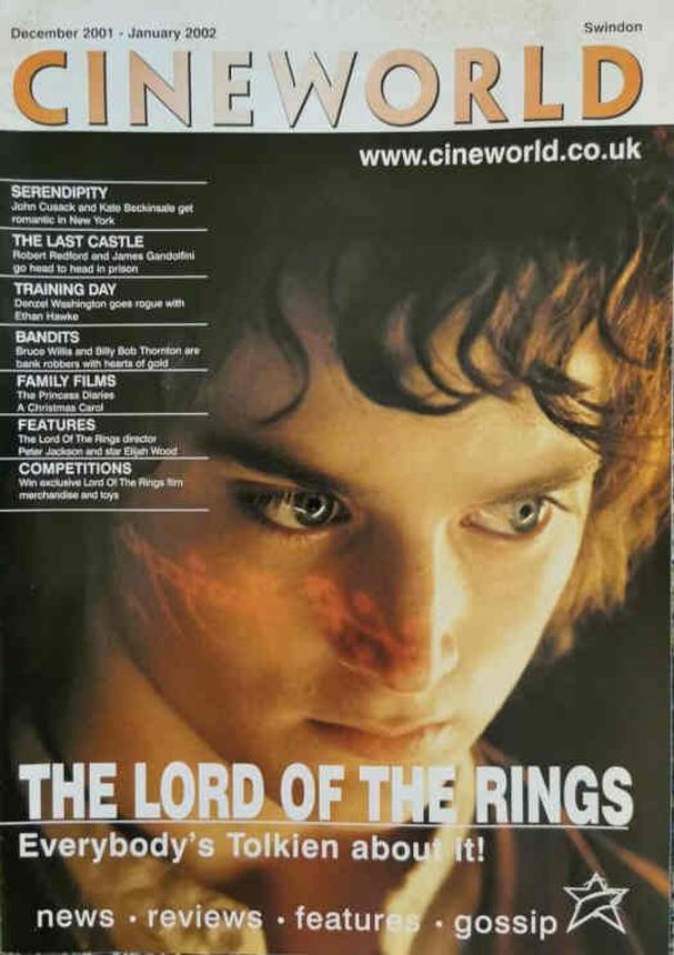CINEWORLD magazine side cover December 2001