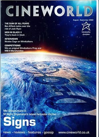 CINEWORLD magazine side cover August/September 2002