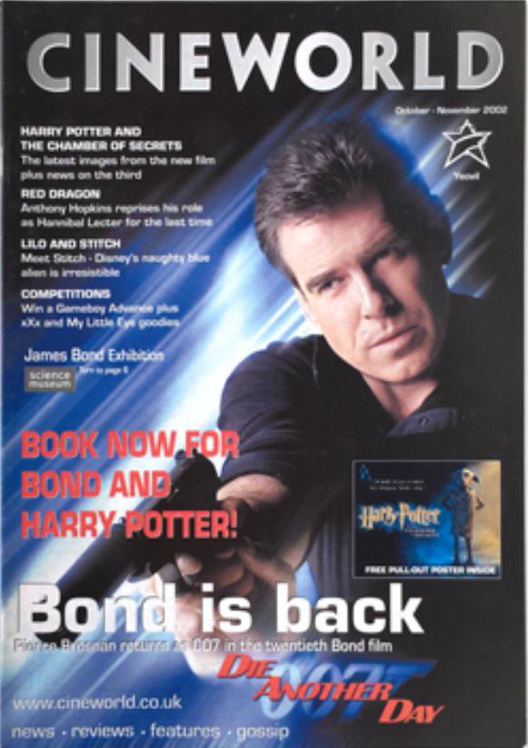 CINEWORLD magazine side cover October/November 2002