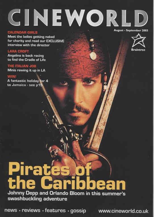 CINEWORLD magazine side cover August/September 2003