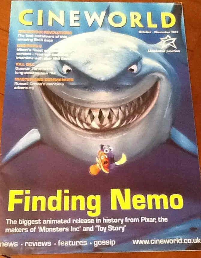 CINEWORLD magazine side cover October/November 2003