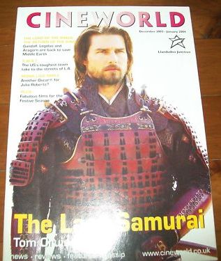 CINEWORLD magazine side cover December 2003