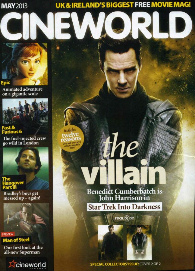 CINEWORLD magazine side cover May 2013