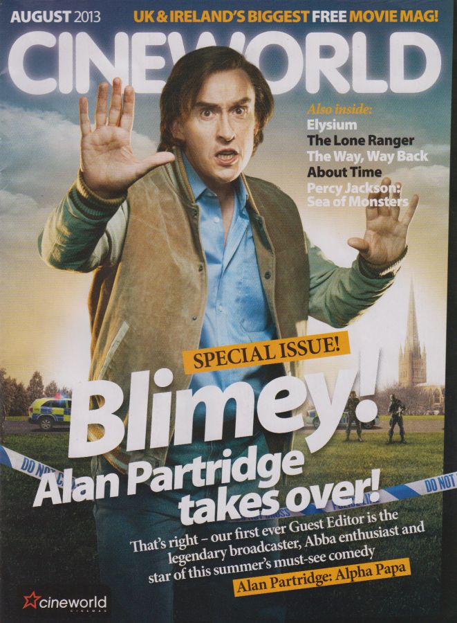 CINEWORLD magazine side cover August 2013