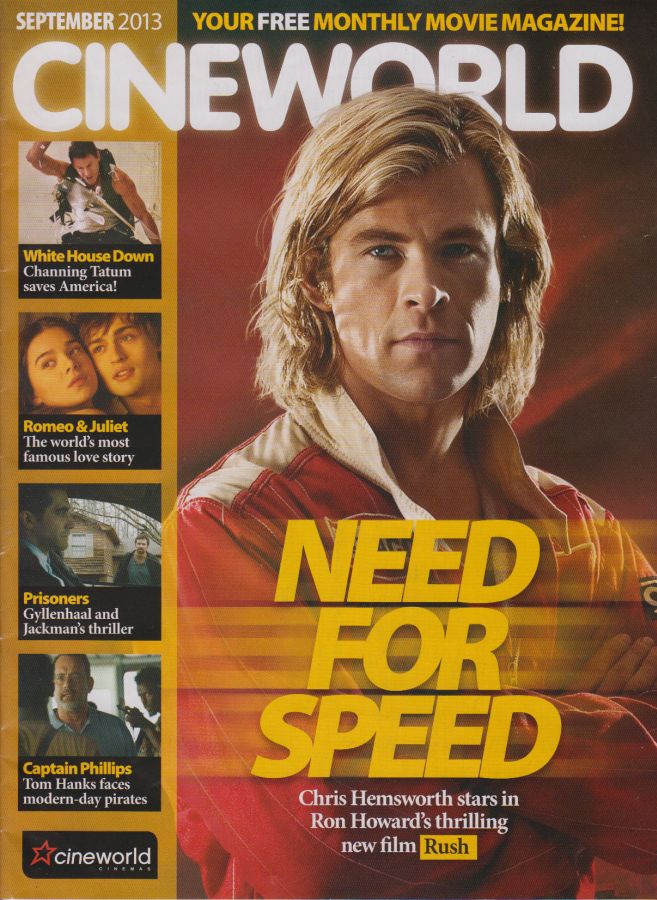 CINEWORLD magazine side cover September 2013