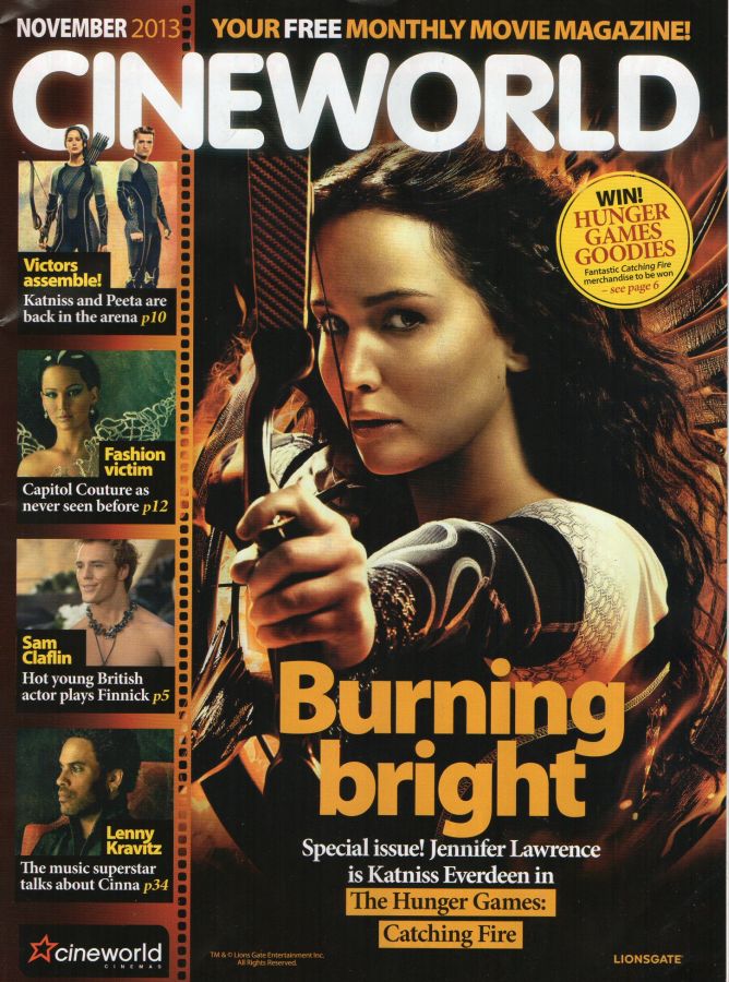 CINEWORLD magazine side cover November 2013