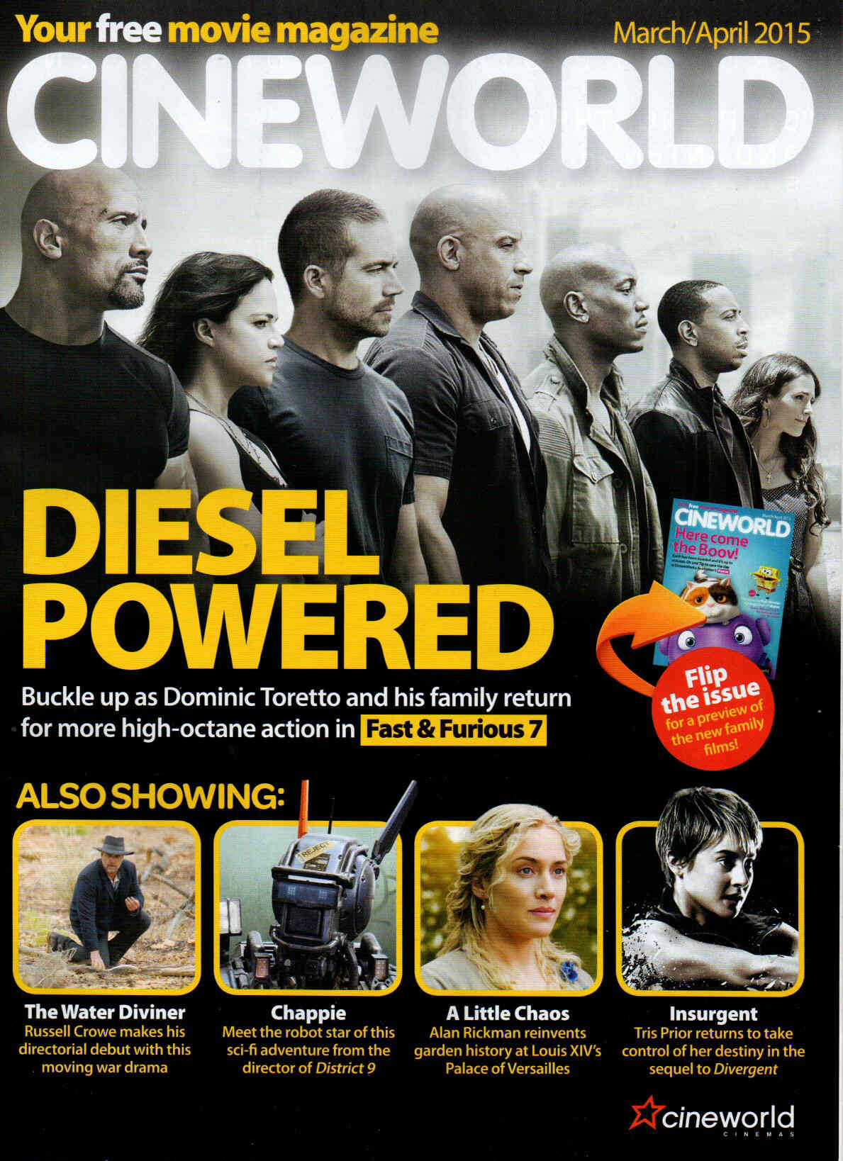 CINEWORLD magazine side cover March/April 2015