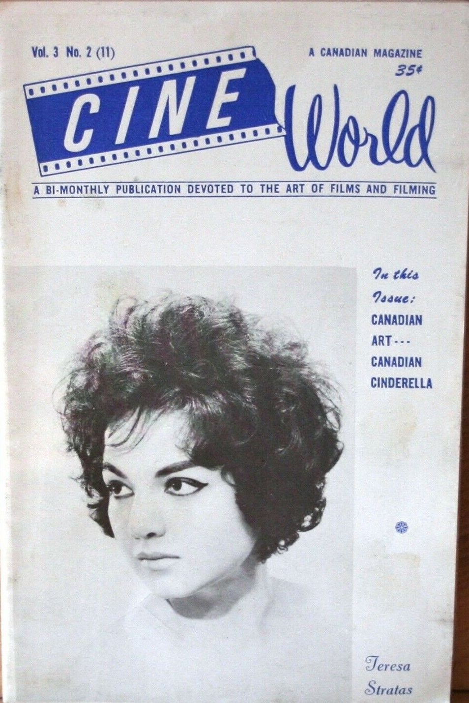 CINE WORLD magazine side cover Issue 11  Vol 3 No  2   1966