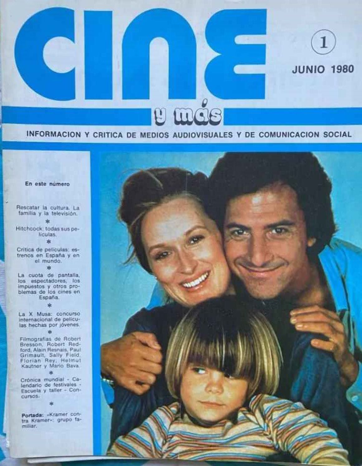 CINE Y MAS magazine side cover Issue 1  June 1980