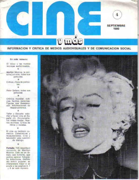 CINE Y MAS magazine side cover Issue 4  September 1980