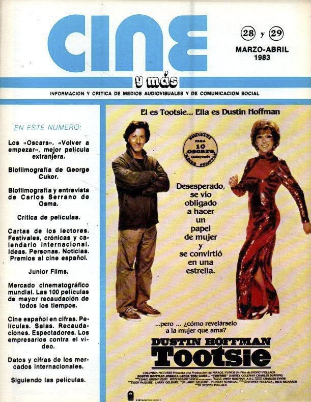 CINE Y MAS magazine side cover Issue 28-29  March/April 1983