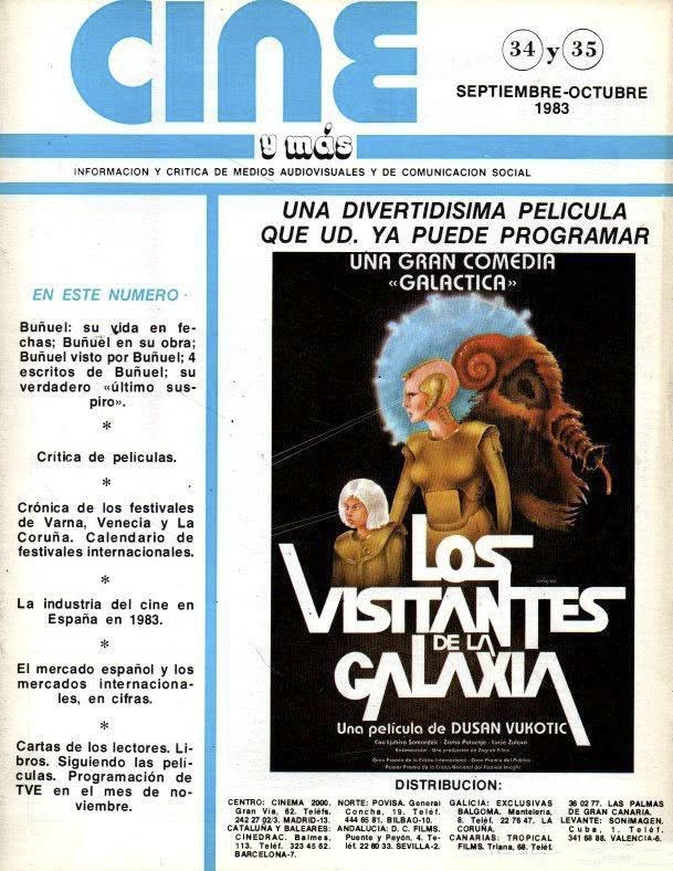 CINE Y MAS magazine side cover Issue 34-35  September/October 1983