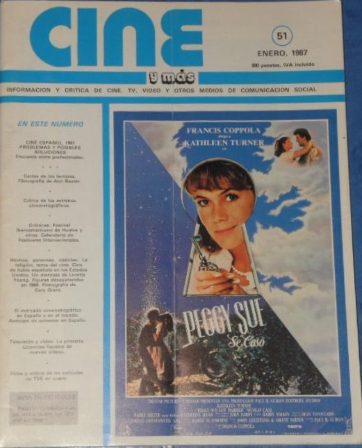 CINE Y MAS magazine side cover Issue 51  January 1987