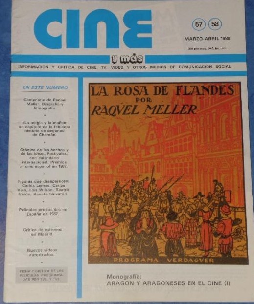 CINE Y MAS magazine side cover Issue 57-58  March/April 1988