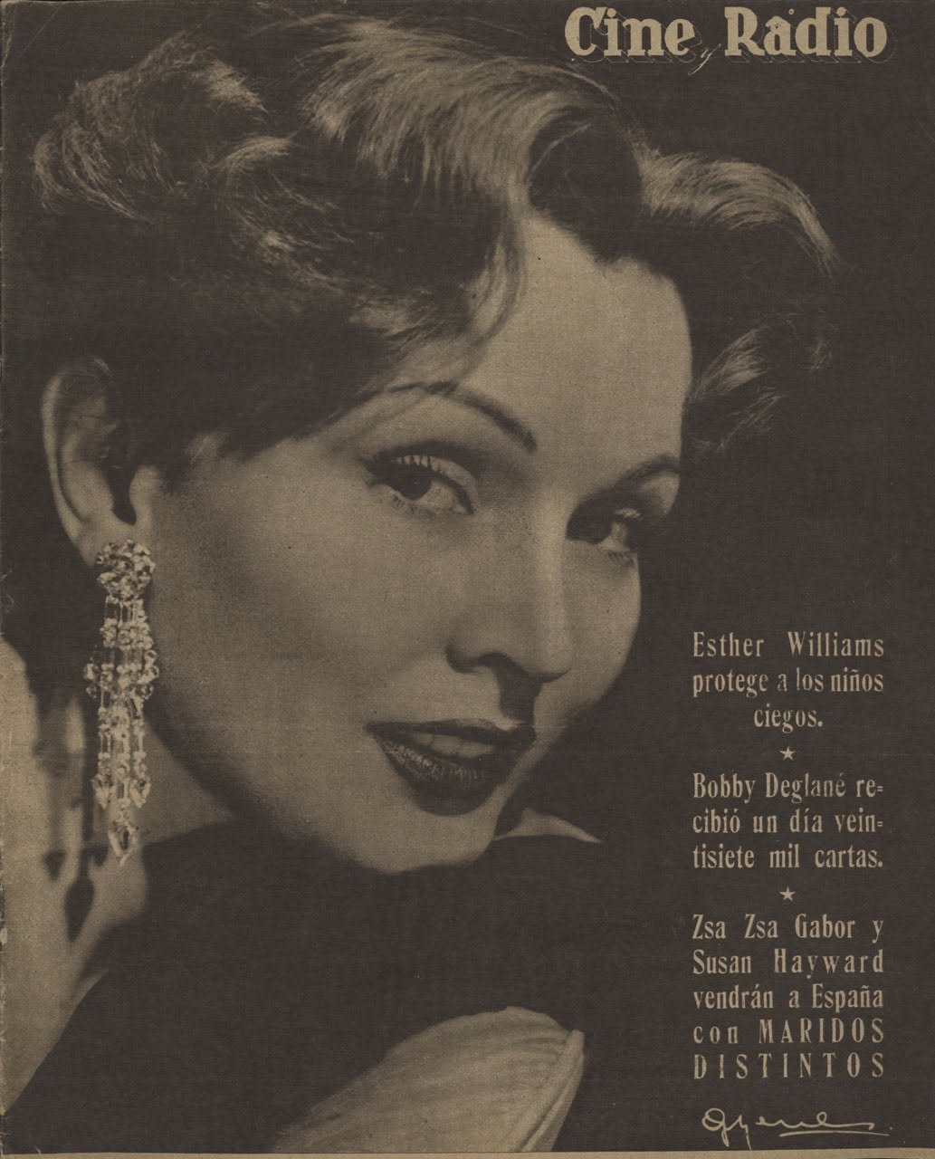CINE Y RADIO magazine side cover Issue 19 24 April 1954