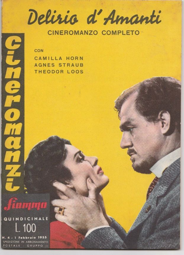 CINEROMANZI FIAMMA magazine side cover Issue 4 1 February 1955