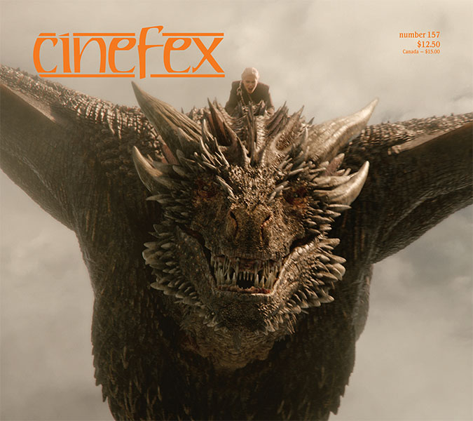 CINEFEX magazine side cover Issue 157  February 2018