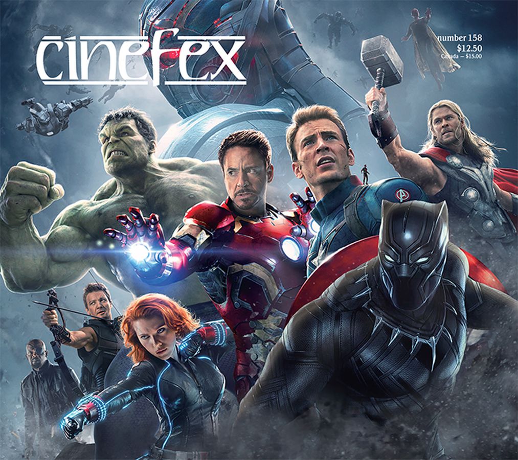 CINEFEX magazine side cover Issue 158  April 2018