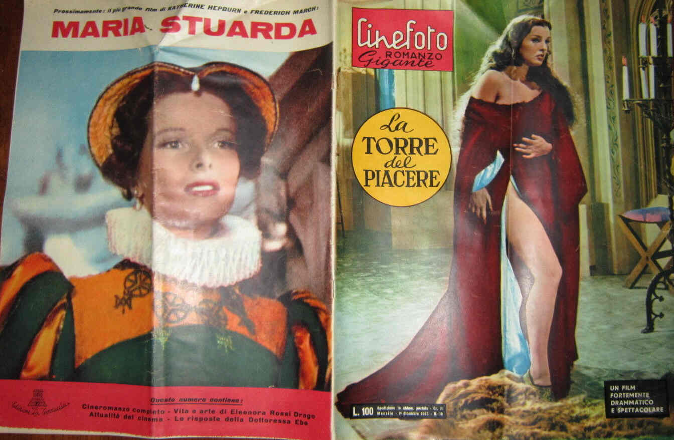 CINEFOTO ROMANZO GIGANTE magazine side cover Issue 10 1 December 1955