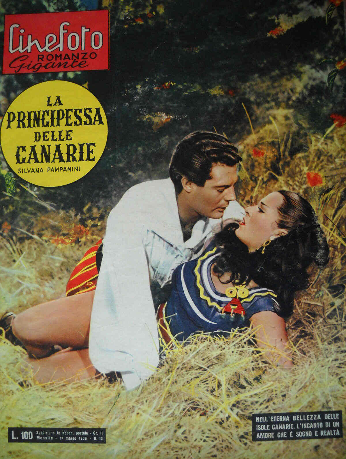 CINEFOTO ROMANZO GIGANTE magazine side cover Issue 13 1 March 1956