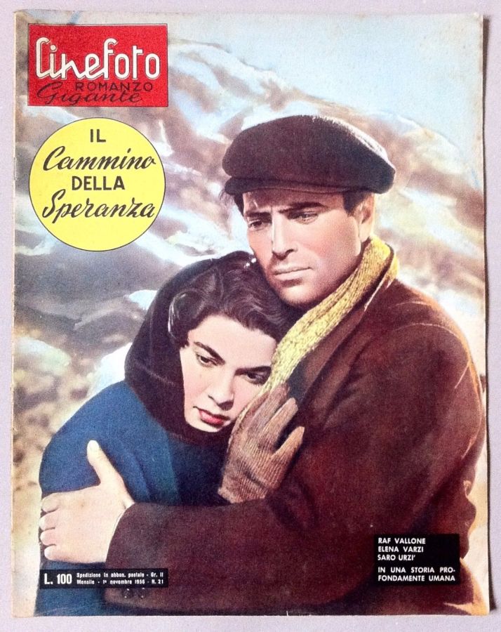 CINEFOTO ROMANZO GIGANTE magazine side cover Issue 21  November 1956