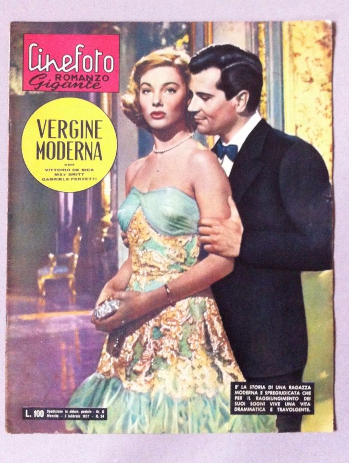 CINEFOTO ROMANZO GIGANTE magazine side cover Issue 24  February 1957