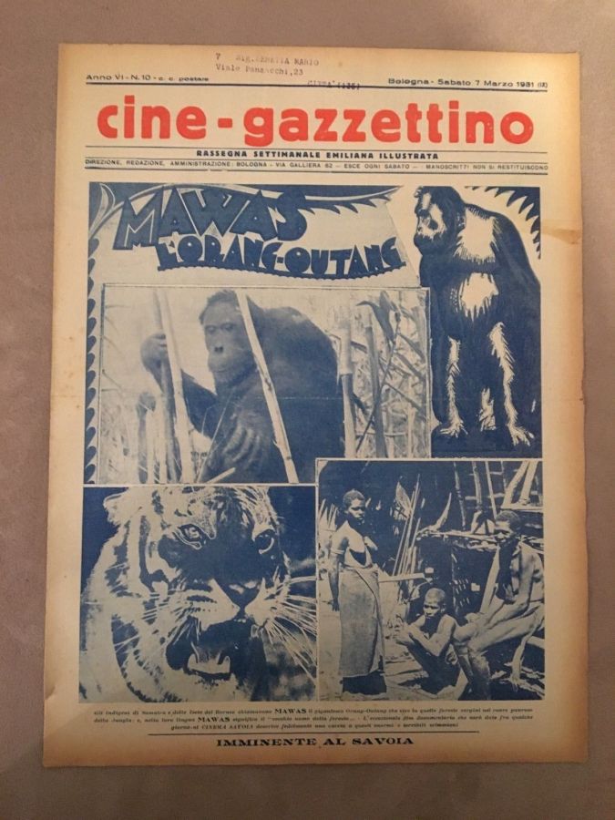 CINE-GAZZETTINO magazine side cover 7 March 1931
