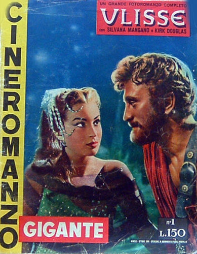 CINEROMANZO GIGANTE magazine side cover Issue 1 October 1954