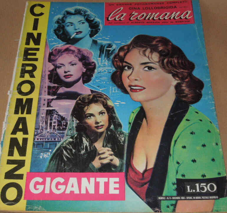 CINEROMANZO GIGANTE magazine side cover Issue 3 December 1954