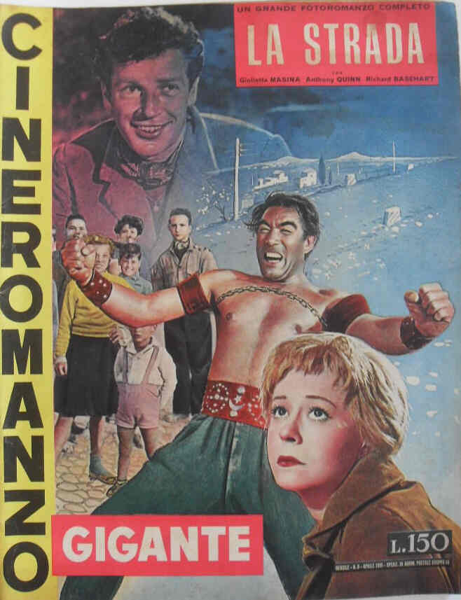 CINEROMANZO GIGANTE magazine side cover Issue 8 April 1955