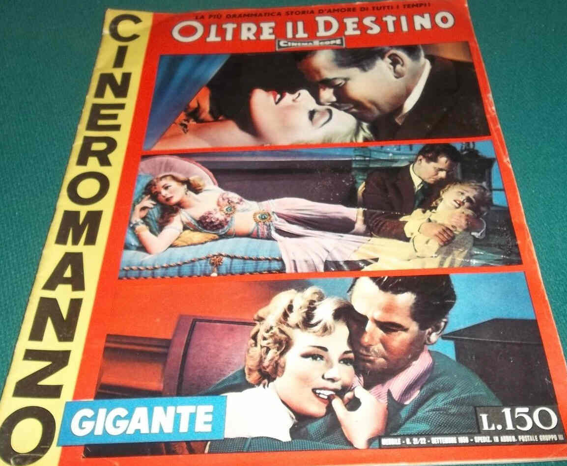 CINEROMANZO GIGANTE magazine side cover Issue 21/22 September 1956