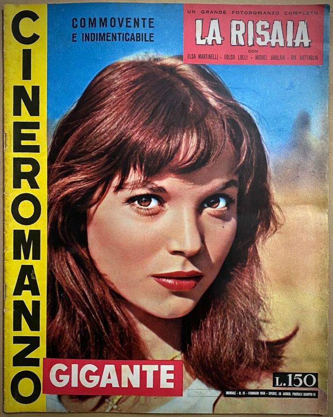 CINEROMANZO GIGANTE magazine side cover Issue 15 February 1956