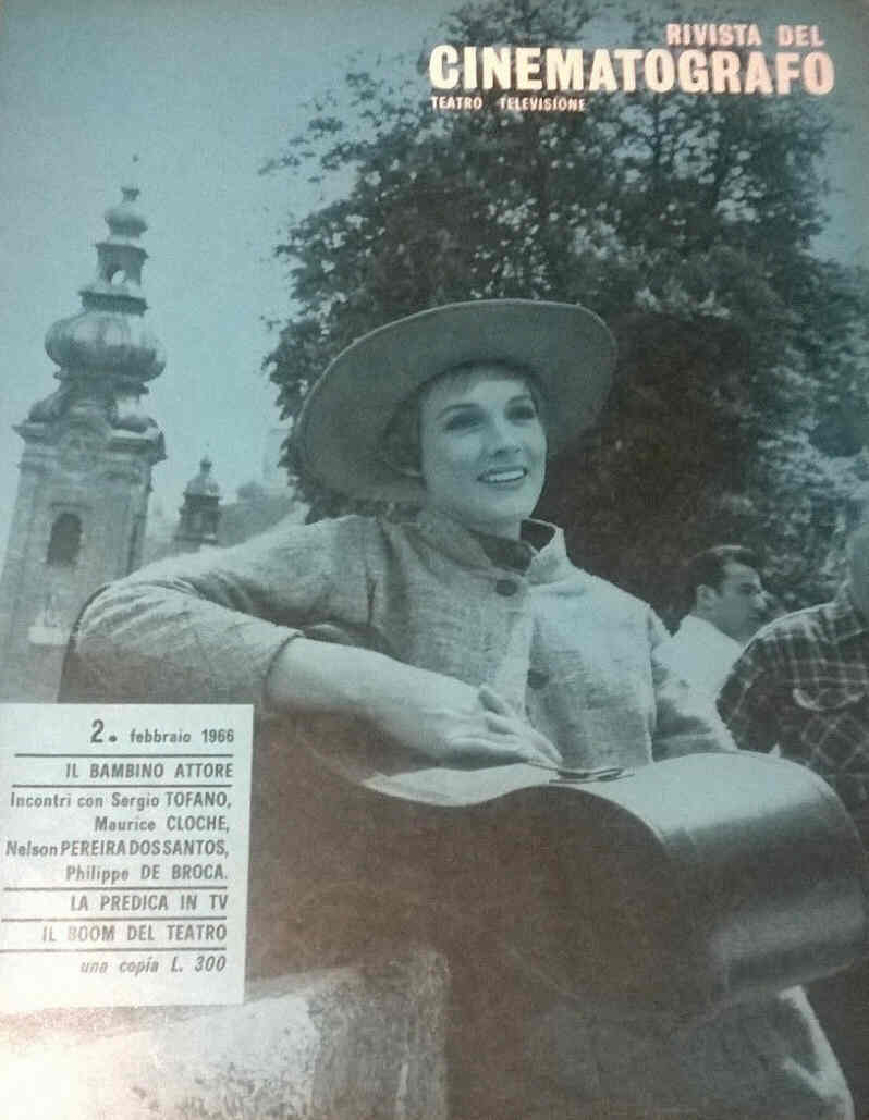 RIVISTA DEL CINEMATOGRAFO magazine side cover February 1966