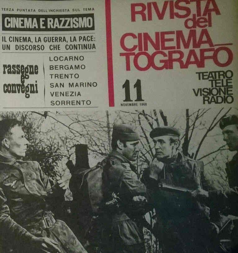 RIVISTA DEL CINEMATOGRAFO magazine side cover November 1968