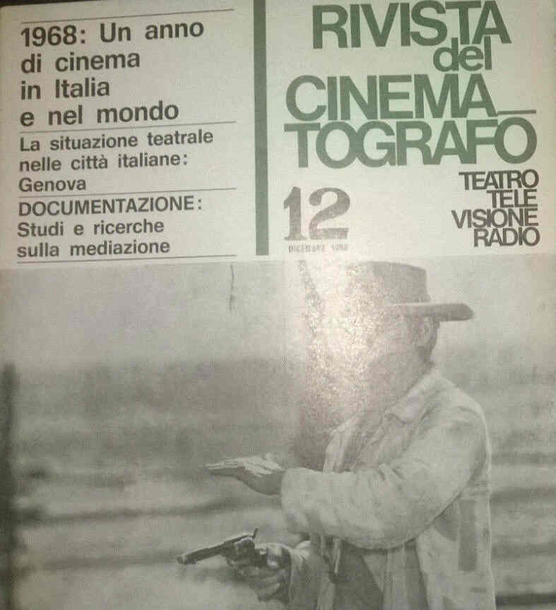 RIVISTA DEL CINEMATOGRAFO magazine side cover December 1968