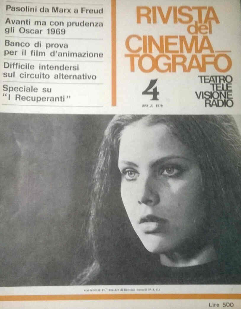 RIVISTA DEL CINEMATOGRAFO magazine side cover April 1970