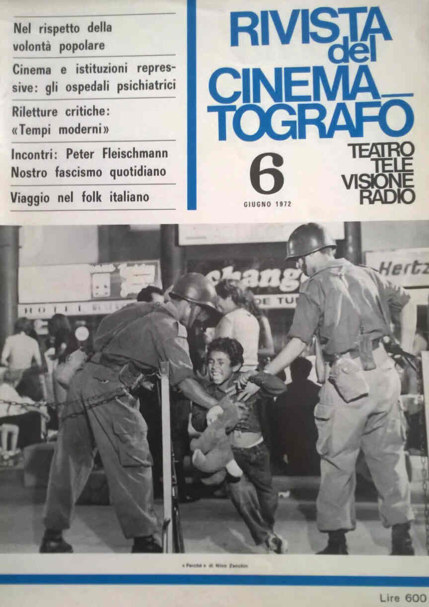 RIVISTA DEL CINEMATOGRAFO magazine side cover June 1972