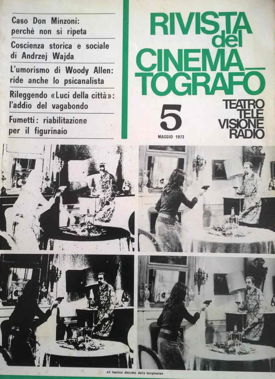RIVISTA DEL CINEMATOGRAFO magazine side cover May 1973