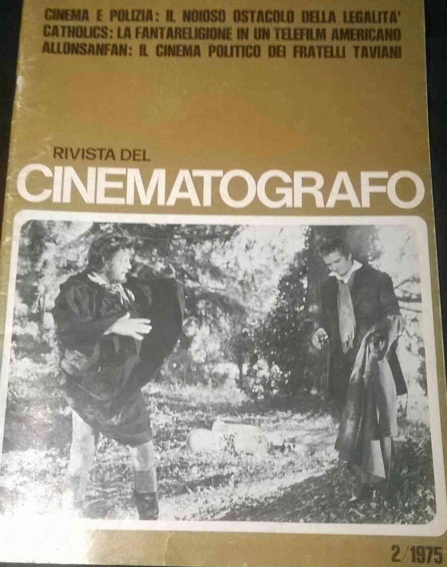 RIVISTA DEL CINEMATOGRAFO magazine side cover February 1975