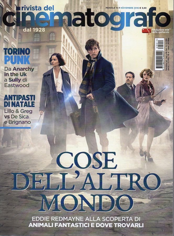 RIVISTA DEL CINEMATOGRAFO magazine side cover November 2016