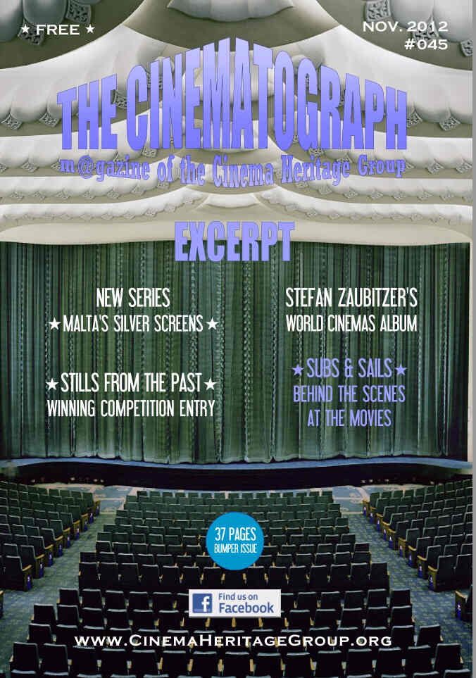CINEMATOGRAPH |THE magazine side cover Issue 45 November 2012