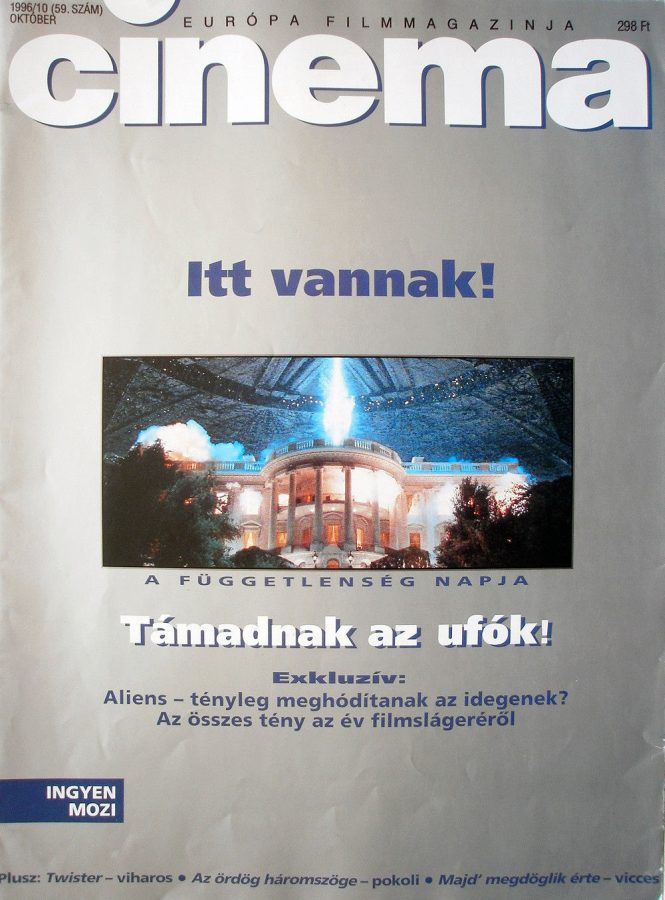 CINEMA (Hu) magazine side cover October 1996