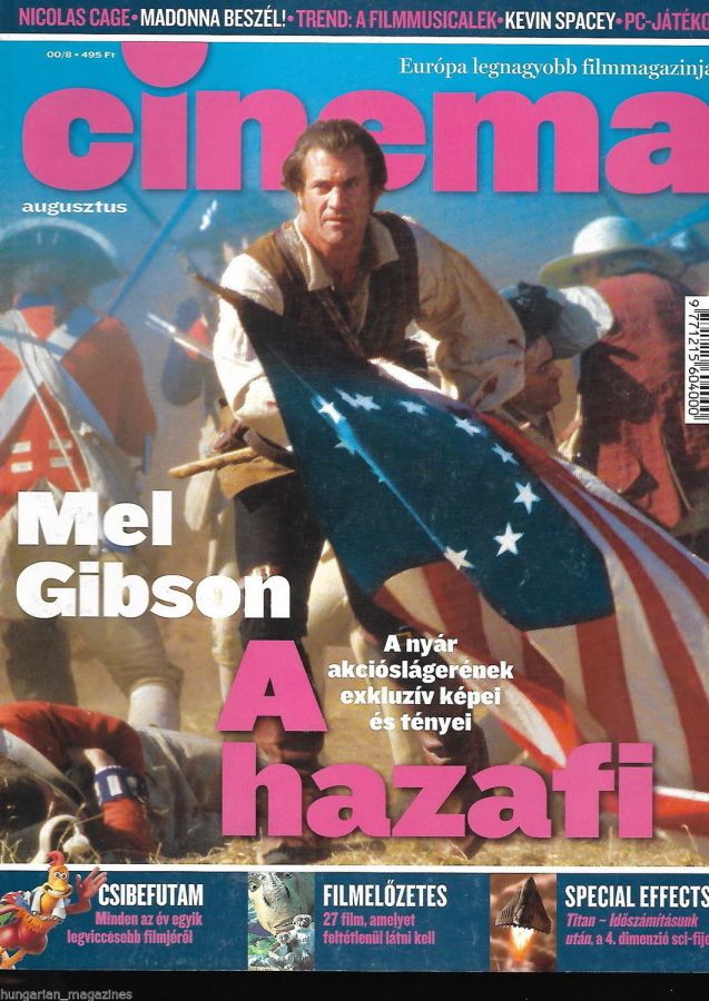 CINEMA (Hu) magazine side cover August 2000