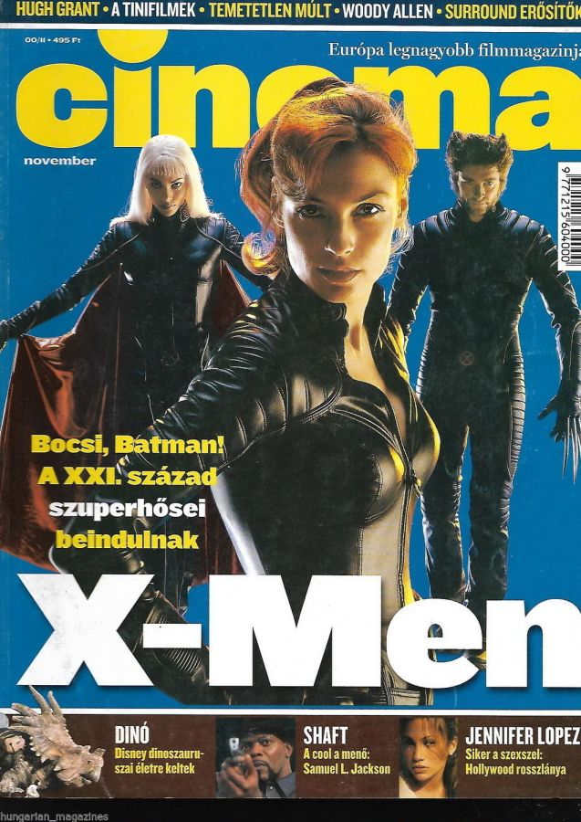 CINEMA (Hu) magazine side cover November 2000