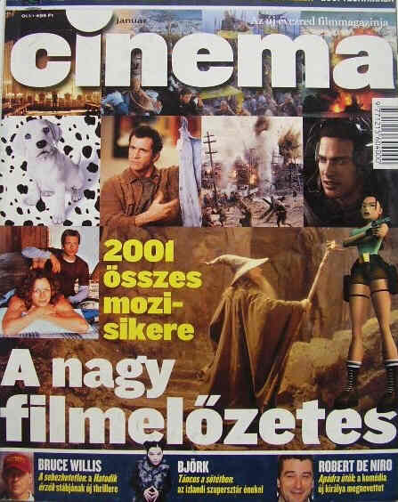CINEMA (Hu) magazine side cover January 2001